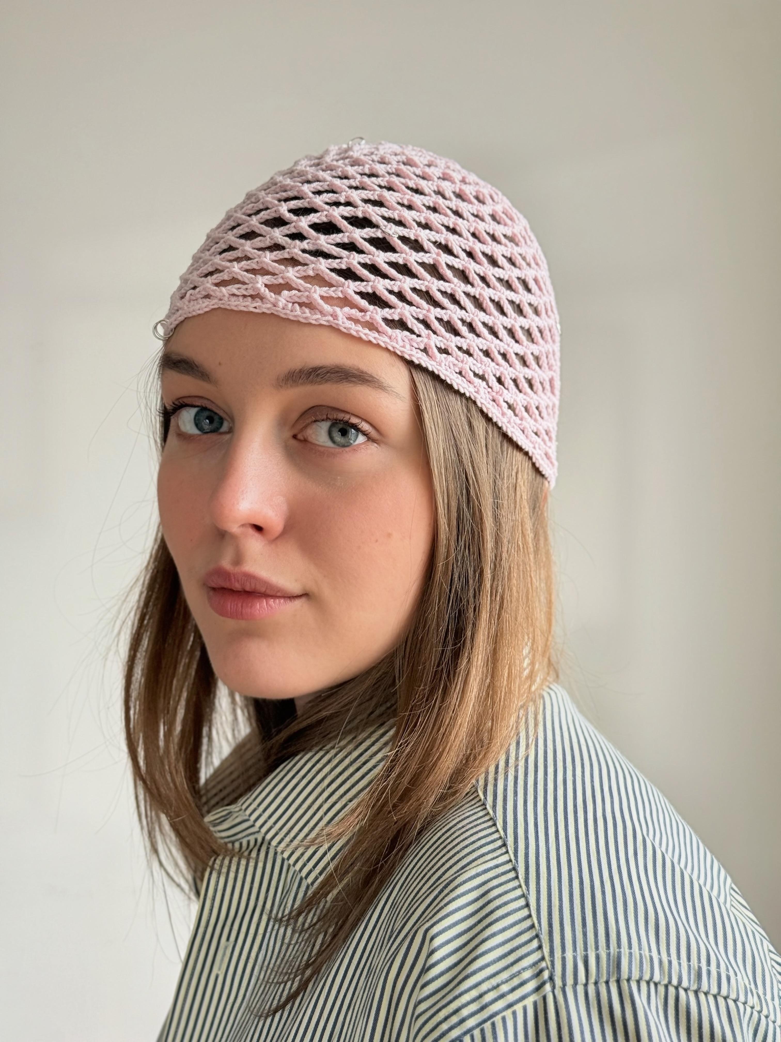 Шапка-сіточка з металевими кільцями image 11